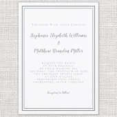 Eenvoudig grijs en wit bruiloft - Modern minimalis Kaart