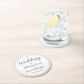 Eenvoudig, grijs en wit ontwerp ronde kartonnen onderzetter (Insitu)