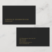 Eenvoudig, grijs Gold Professional-Visitekaartje Visitekaartje (Voorkant / Achterkant)