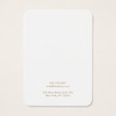 Eenvoudig, grijs, grijs, gouden beeldscherm voor K Visitekaartje (Achterkant)