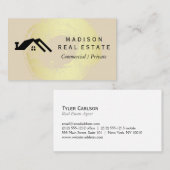 Eenvoudig (grijs) / Huis Logo II Visitekaartje (Voorkant / Achterkant)