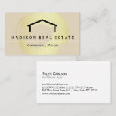 Eenvoudig (grijs) / Huis Logo Visitekaartje (Voorkant / Achterkant)