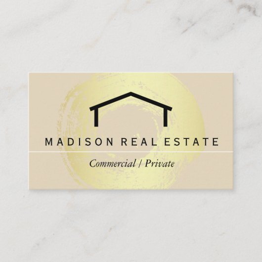 Eenvoudig (grijs) / Huis Logo Visitekaartje (Voorkant)