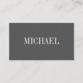 Eenvoudig grijs lettertype visitekaartje (Voorkant)