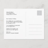 Eenvoudig grijs Lijst bruiloft Bedankt 2 Foto Briefkaart (Achterkant)