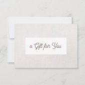 Eenvoudig grijs linnen (afbeelding) Cadeaubon (Voorkant)
