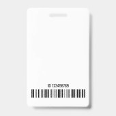 Eenvoudig Grijs Logo Barcode ID Pasfoto Afdeling Badge (Achterkant)
