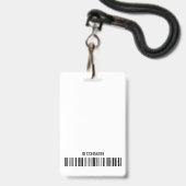 Eenvoudig Grijs Logo Barcode ID Pasfoto Afdeling Badge (Achterkant met lanyard)