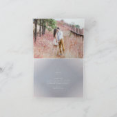 Eenvoudig grijs modern Geometric Gold Wedding Bedankkaart (Binnen)