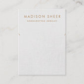 Eenvoudig, grijs, modern Ketting Bracelet Display  Visitekaartje (Voorkant)