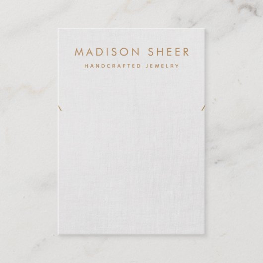 Eenvoudig, grijs, modern Ketting Bracelet Display  Visitekaartje (Voorkant)