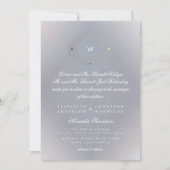 Eenvoudig grijs modern monogram script Gold Kaart (Voorkant)