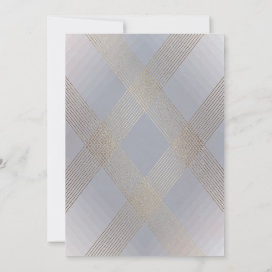 Eenvoudig grijs modern monogram script Gold Kaart (Achterkant)