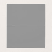 Eenvoudig grijs monogram modern Visitekaartje rein (Binnenkant ongevouwen)