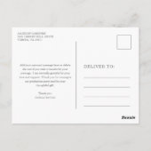 Eenvoudig Grijs Mortierraad Modern Afstuderen Briefkaart (Achterkant)
