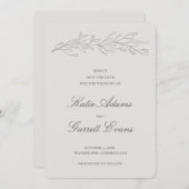 Eenvoudig grijs niet foto elegante bruiloft save the date (Voorkant / Achterkant)