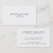 Eenvoudig grijs op witte tekstverdeler visitekaartje (Voorkant / Achterkant)