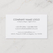 Eenvoudig grijs op witte tekstverdeler visitekaartje (Achterkant)