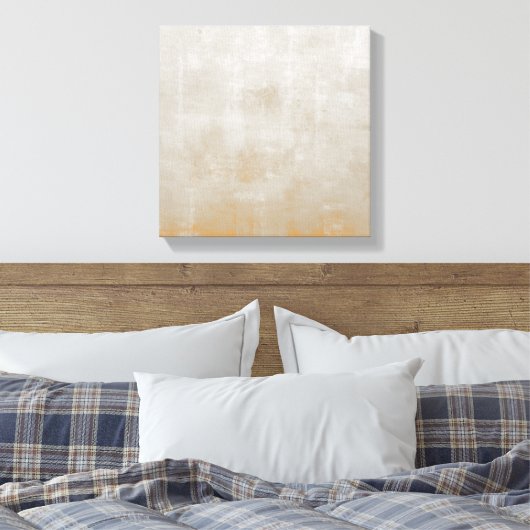 Eenvoudig grijs Oranje rustig abstract Canvas Afdruk (Insitu (Slaapkamer))