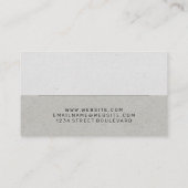Eenvoudig grijs patroon kleurblok visitekaartje (Achterkant)
