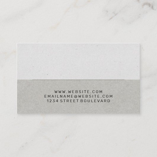 Eenvoudig grijs patroon kleurblok visitekaartje (Achterkant)