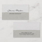 Eenvoudig grijs patroon kleurblok visitekaartje (Voorkant / Achterkant)