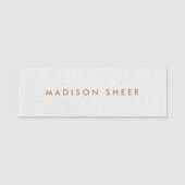 Eenvoudig grijs personeel voor leidinggevend perso naamplaatje (Voorkant)