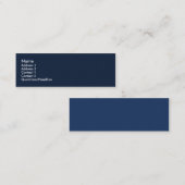 Eenvoudig grijs retroblauw oppervlak mini visitekaartje (Voorkant / Achterkant)