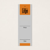 Eenvoudig Grijs Sinaasappel Logo QR Code Kleding P Mini Visitekaartjes (Voorkant)