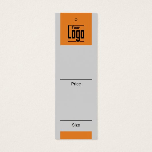 Eenvoudig Grijs Sinaasappel Logo QR Code Kleding P Mini Visitekaartjes (Voorkant)