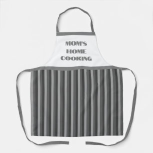 Eenvoudig grijs stripe Schort voor thuiskoken van 