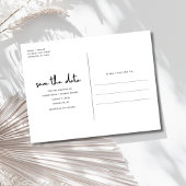 Eenvoudig Grijs Twee Foto Bruiloft Save the Date Aankondigingskaart