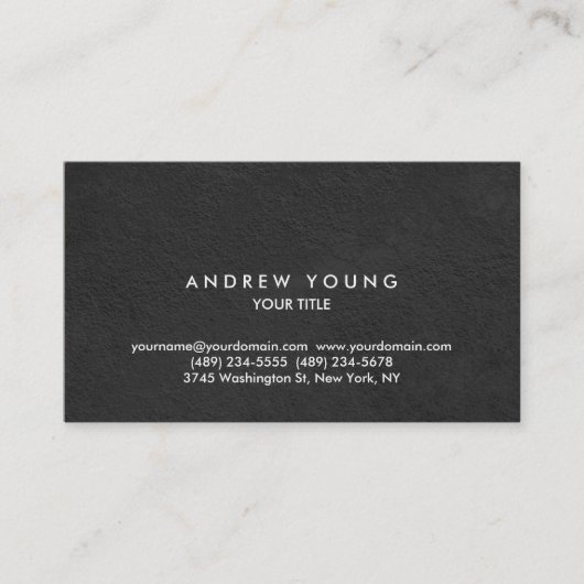 Eenvoudig, grijs, uniek visitekaartje (Voorkant)