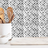 Eenvoudig grijs visgraatpatroon tegeltje