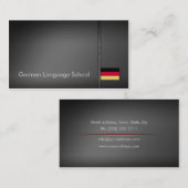 Eenvoudig grijs Visitekaartje van de Duitse taalsc (Voorkant / Achterkant)