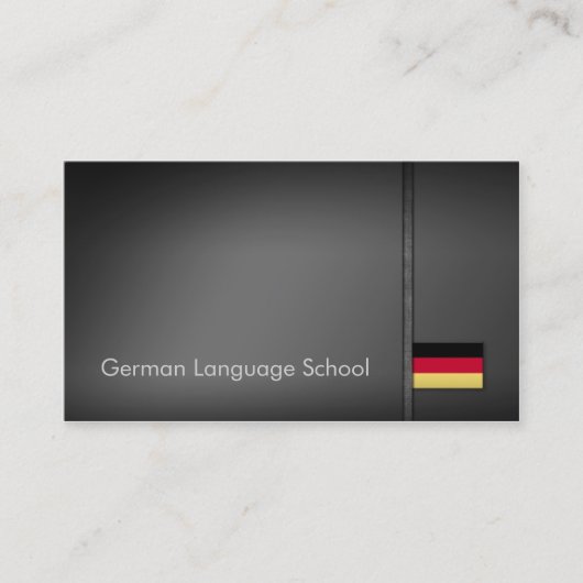 Eenvoudig grijs Visitekaartje van de Duitse taalsc (Voorkant)