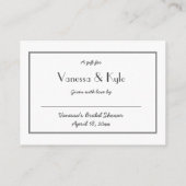 Eenvoudig Grijs Wit Display doucheplaatje + label Informatiekaartje (Achterkant)