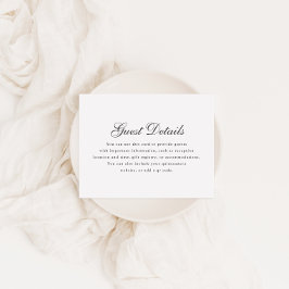 Eenvoudig Grijs Wit Kalligrafie Quinceanera Detail RSVP Kaartje