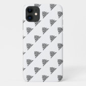 Eenvoudig grijs wit kerstboompatroon Case-Mate iPhone case (Achterkant)