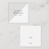 Eenvoudig grijs wit Mode Kleding Chic Price Label (Voorkant / Achterkant)