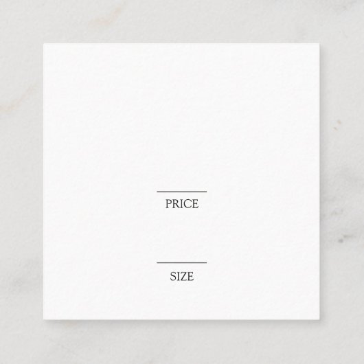 Eenvoudig grijs wit Mode Kleding Chic Price Label (Achterkant)