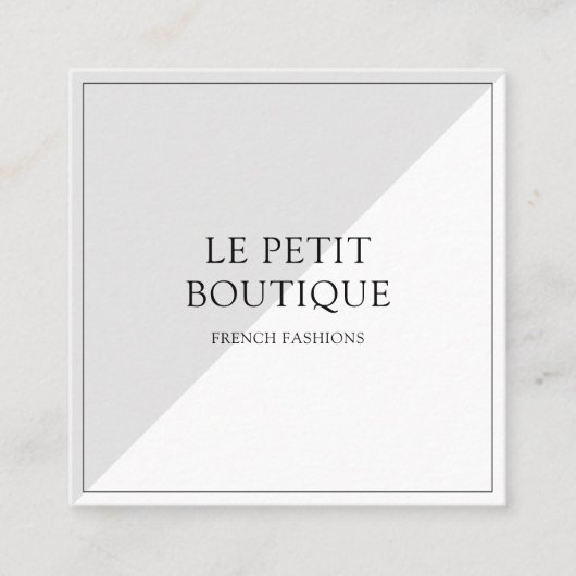 Eenvoudig grijs wit Mode Kleding Chic Price Label (Voorkant)