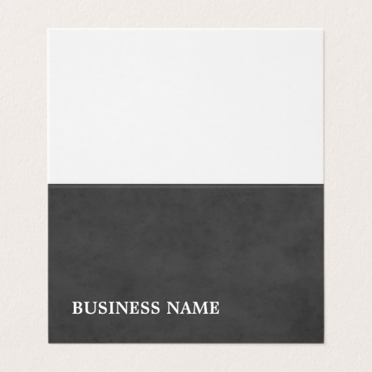 Eenvoudig grijs wit vouwbaar visitekaartje (Buitenkant ongevouwen)