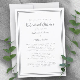 Eenvoudig grijs Wit Weddenschap Kaart