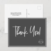 Eenvoudig Grijs Witte Bedrijf Aangepast Dank u Briefkaart (Voorkant / Achterkant)