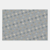 Eenvoudig grijs & zilveren polka stippen modern &  inpakpapier vel (Voorkant 3)