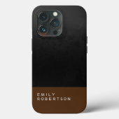 Eenvoudig grijs zwart-bruin-minimalistisch Case-Mate iPhone case (Achterkant)