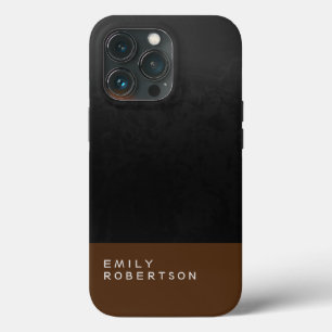 Eenvoudig grijs zwart-bruin-minimalistisch Case-Mate iPhone case