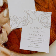 Eenvoudig grijze Floral Wedding