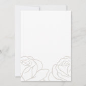 Eenvoudig grijze Floral Wedding Kaart (Achterkant)